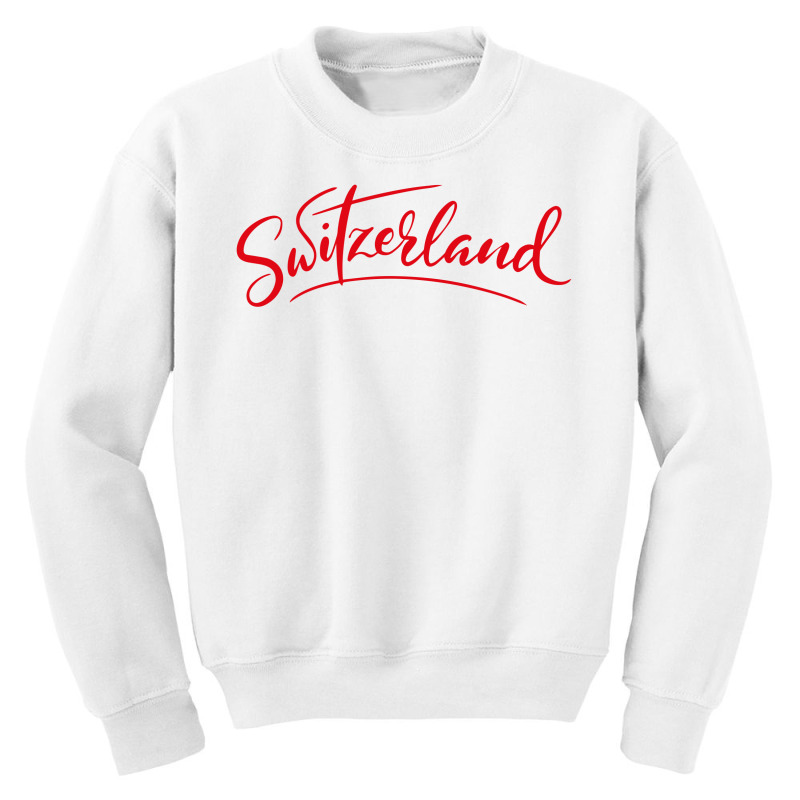 Switzerland Script Youth Sweatshirt | Artistshot