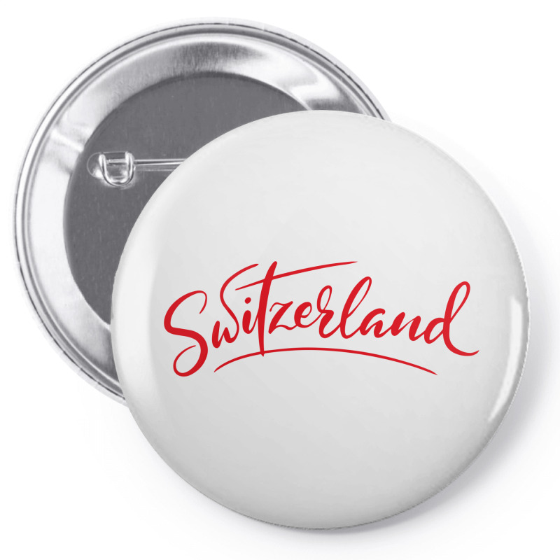 Switzerland Script Pin-back Button | Artistshot