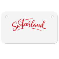 Switzerland Script Motorcycle License Plate | Artistshot