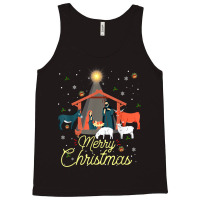 Merry Christmas Baby Christ Jesus Nativity Scene Matching T Shirt Tank Top | Artistshot