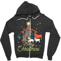 Merry Christmas Baby Christ Jesus Nativity Scene Matching T Shirt Zipper Hoodie | Artistshot