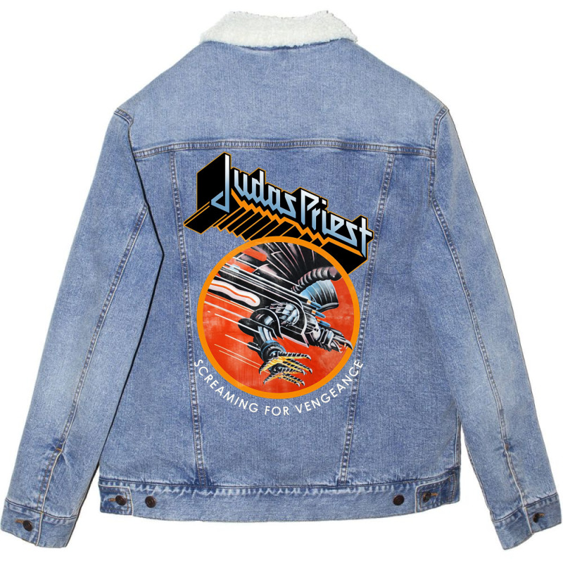 Screaming For Vengeance Unisex Sherpa-Lined Denim Jacket by prillowu6 | Artistshot