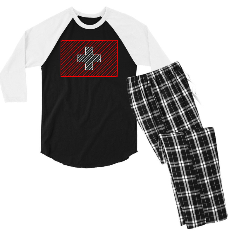 Switzerland Flag Men's 3/4 Sleeve Pajama Set | Artistshot