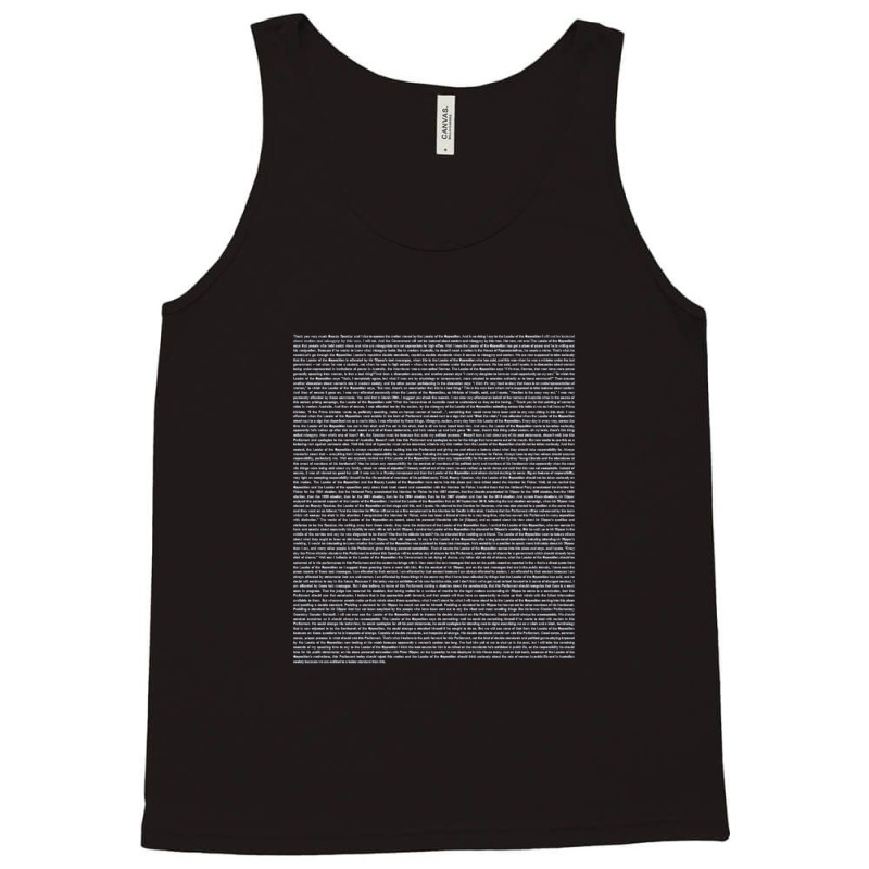 Gillard's 2012 Misogyny Speech Transcript Tank Top by BlondinaKovacevic | Artistshot