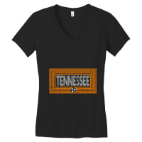 Trending Orange & White Tennessee State Flag Unique Tennessee Women's V-neck T-shirt | Artistshot