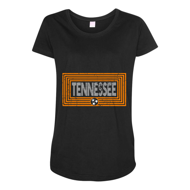 Trending Orange & White Tennessee State Flag Unique Tennessee Maternity Scoop Neck T-shirt by femalesbaubles | Artistshot