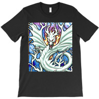 Limited Edition White Dragon Breathing Fire Stained Glass T-shirt | Artistshot