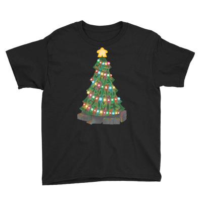 Board Games T  Shirt Board Gamer Christmas Tree T  Shirt Youth Tee Designed By Vaughnkulas360