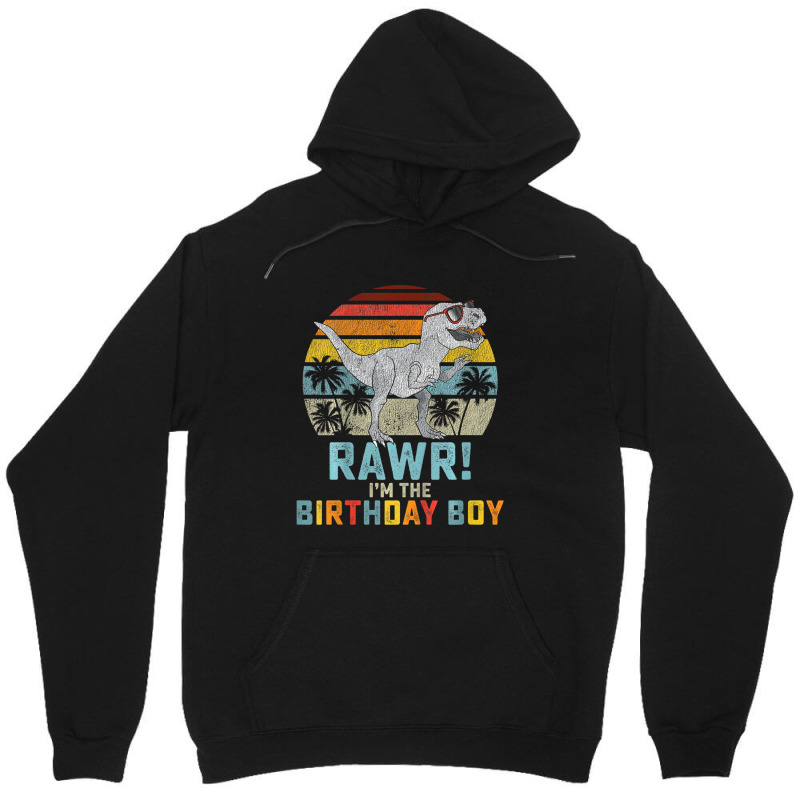 Trending Kids Birthday Boy Dino T Rex Dinosaur Boys Matching Family Unisex Hoodie | Artistshot