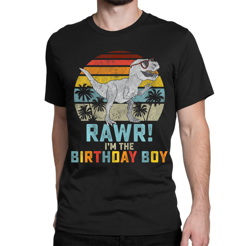 Trending Kids Birthday Boy Dino T Rex Dinosaur Boys Matching Family Classic T-shirt | Artistshot