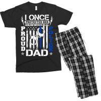 Proud Police Dad Shirt Support Police Daughter Sweatshirt Men's T-shirt Pajama Set | Artistshot