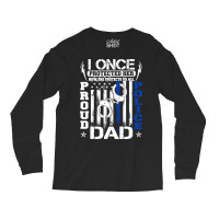 Proud Police Dad Shirt Support Police Daughter Sweatshirt Long Sleeve Shirts | Artistshot