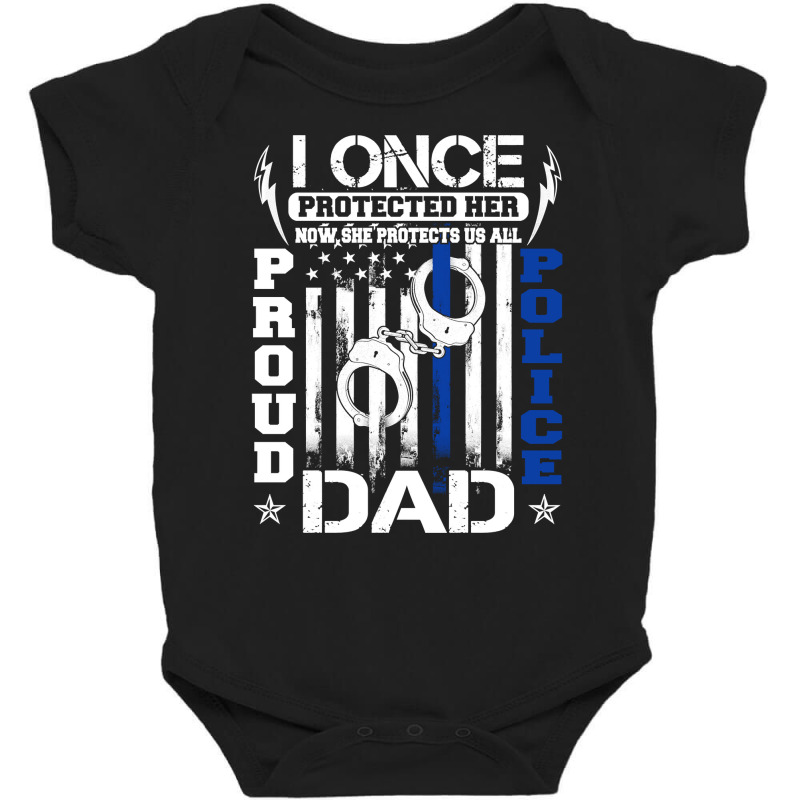 Proud Police Dad Shirt Support Police Daughter Sweatshirt Baby Bodysuit | Artistshot