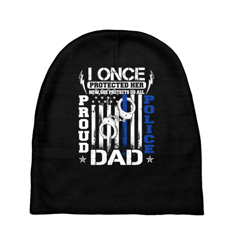 Proud Police Dad Shirt Support Police Daughter Sweatshirt Baby Beanies | Artistshot