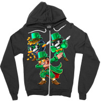 Dabbing Leprechaun Shamrock Clover St. Patrick's Day Kids  T Shir Zipper Hoodie | Artistshot