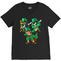 Dabbing Leprechaun Shamrock Clover St. Patrick's Day Kids  T Shir V-neck Tee | Artistshot