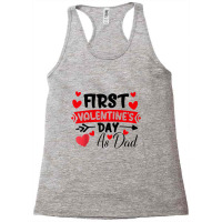 First Valentine As A Dad Valentine S Pregnancy Announcement Racerback Tank | Artistshot