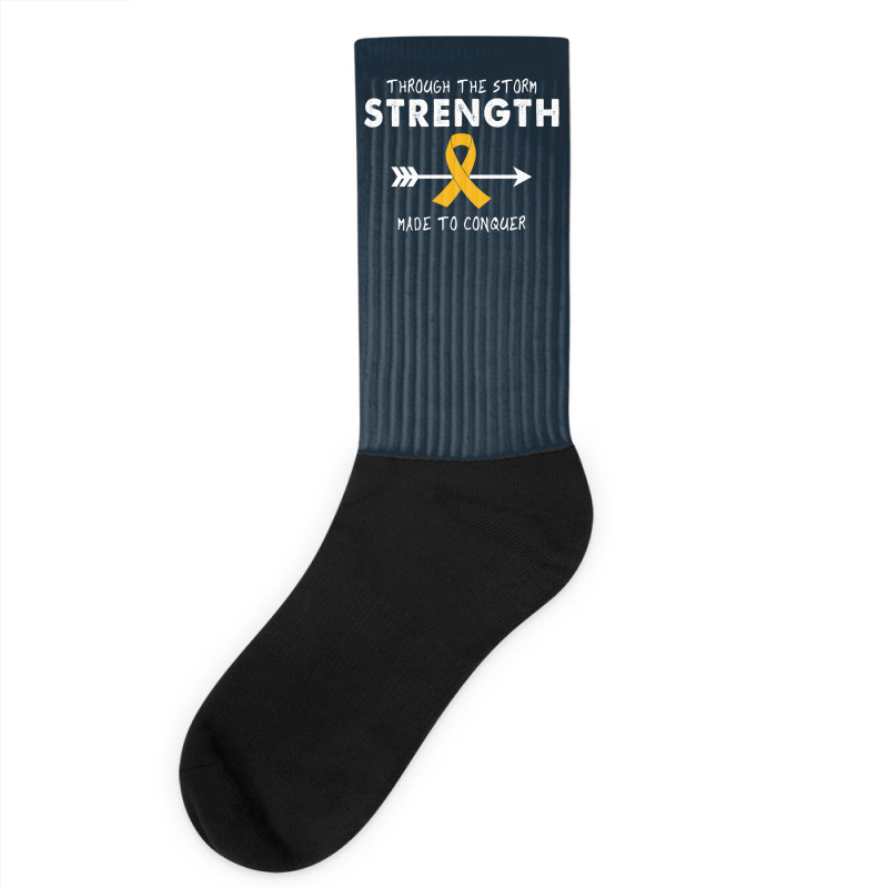 Through The Storm Strength Made To Conquer Socks | Artistshot