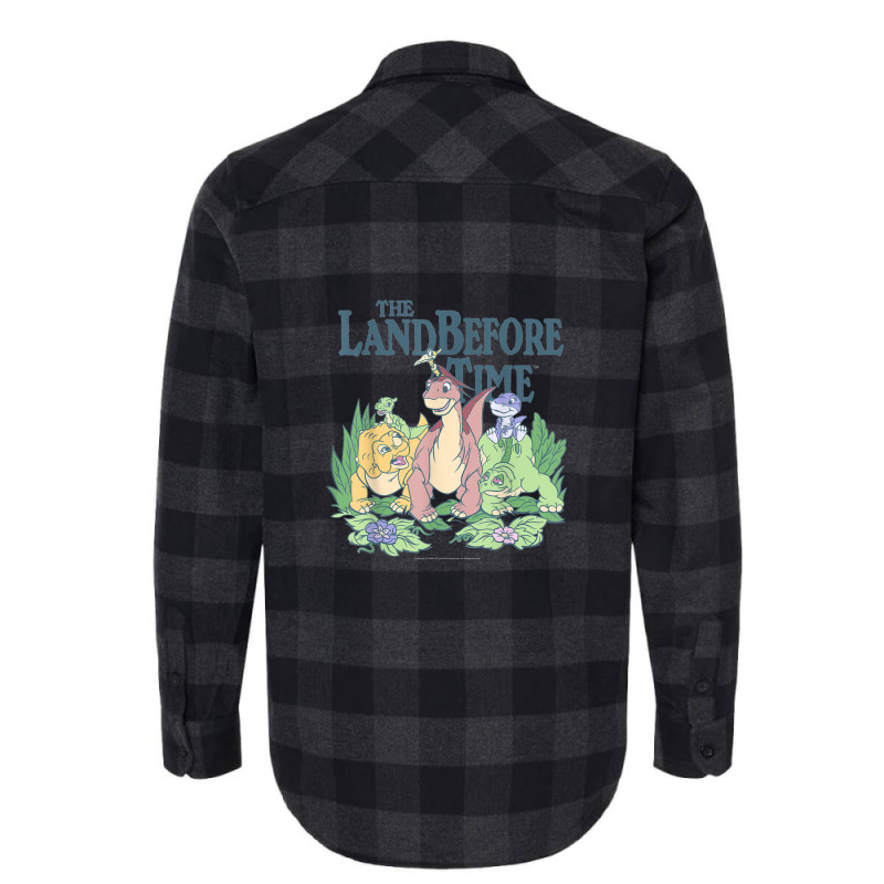 Land Before Time Pastel Dinosaur Friends T-shirt Flannel Shirt | Artistshot