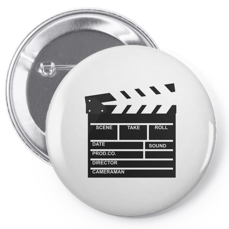 Clapper Board Pin-back Button | Artistshot