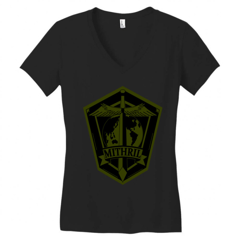 Mithril Emblem Subdued Women's V-Neck T-Shirt by SaraBachmann | Artistshot