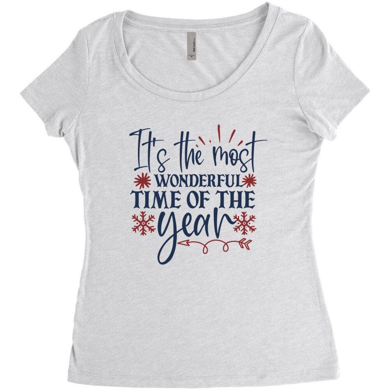 It S The Most Wonderful Time Of The Year Women's Triblend Scoop T-shirt by MynixtClo | Artistshot