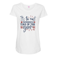 It S The Most Wonderful Time Of The Year Maternity Scoop Neck T-shirt | Artistshot