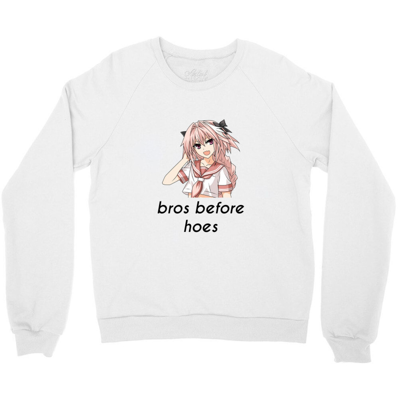 Astolof Bros Before Hoes Trap Meme Crewneck Sweatshirt | Artistshot