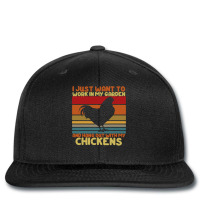 Chicken Chick Funny I Just Want To Work In My Garden And Hang Out Chic Printed Hat | Artistshot