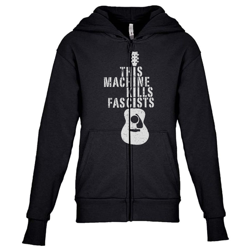 This Machine Kills Fascists Youth Zipper Hoodie by BUTTERFLY99 | Artistshot