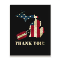 Limited Edition Michigan Veteran Thank You Memorial Day Metal Print Vertical | Artistshot