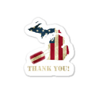 Limited Edition Michigan Veteran Thank You Memorial Day Sticker | Artistshot