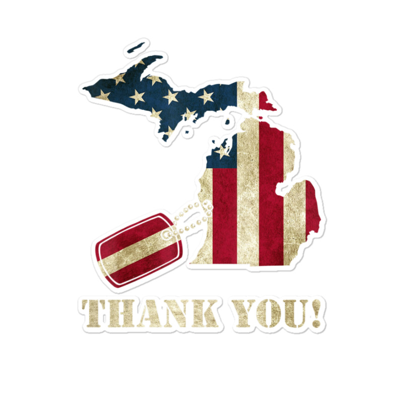 Limited Edition Michigan Veteran Thank You Memorial Day Sticker | Artistshot