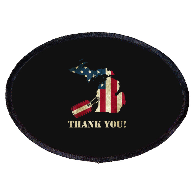 Limited Edition Michigan Veteran Thank You Memorial Day Oval Patch | Artistshot