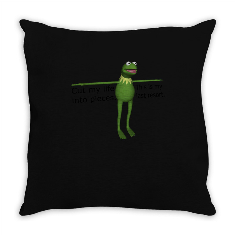 Kermit Cut My Life Into Pieces Throw Pillow | Artistshot