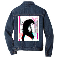 Cyberpunk Cyborg Girl Color Glitch Futuristic Style Men Denim Jacket | Artistshot