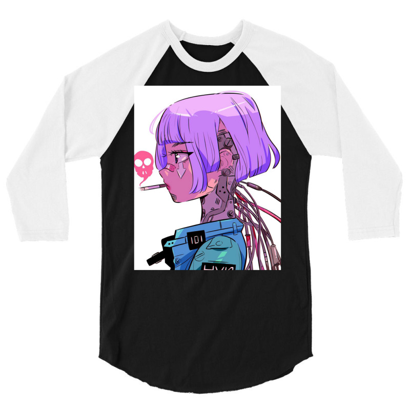 Cyberpunk Girl 3/4 Sleeve Shirt by livinostuffs6 | Artistshot