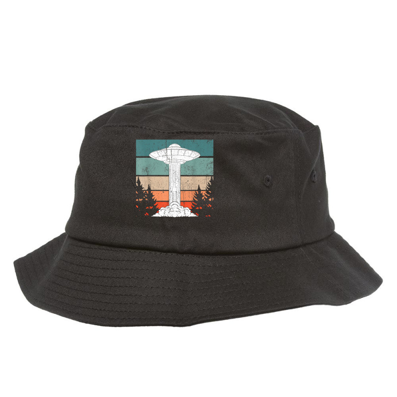 Retro Unidentified Flying Object Sci Fi Extraterrestrial Ufo T Shirt Bucket Hat | Artistshot