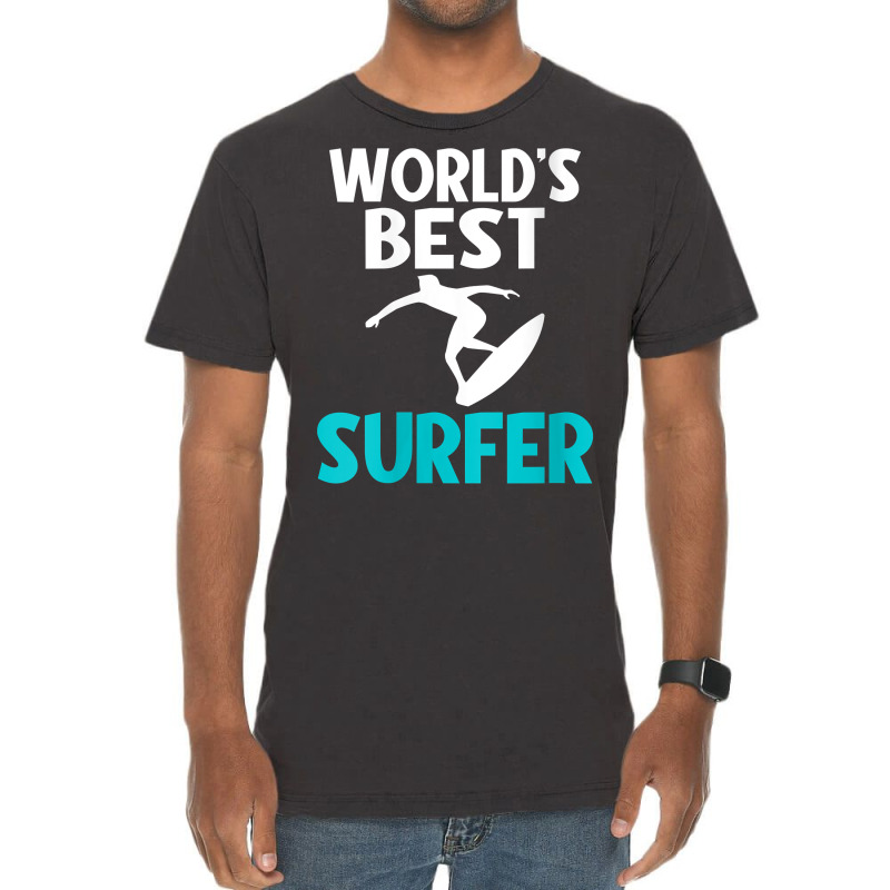 Womens Worlds Best Surfer Wake Surfer V Neck T Shirt Vintage T-shirt | Artistshot