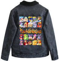 Darkstalkers Unisex Sherpa-lined Denim Jacket | Artistshot