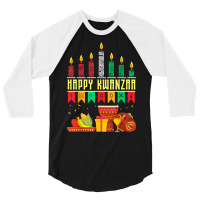 Seven Principles Of Kwanzaa Celebration   Happy Kwanzaa T Shirt 3/4 Sleeve Shirt | Artistshot