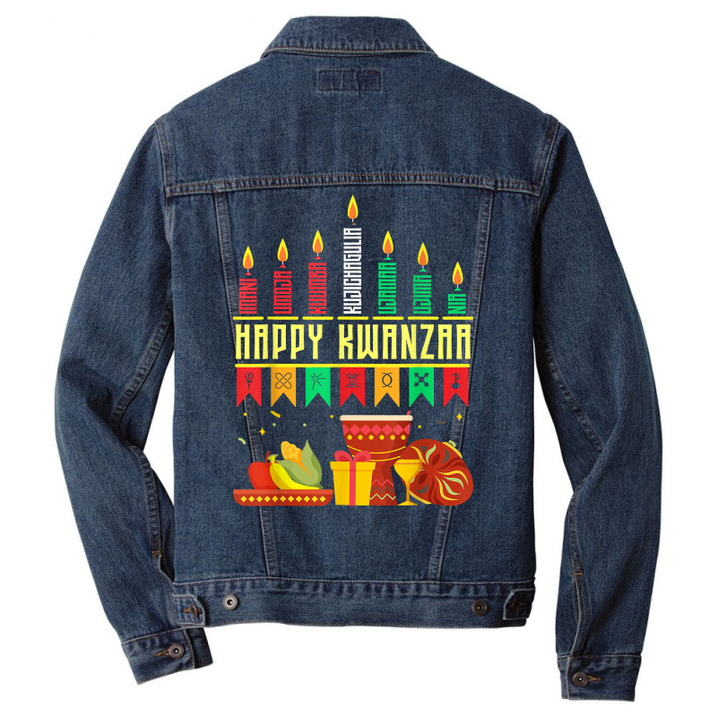 Seven Principles Of Kwanzaa Celebration   Happy Kwanzaa T Shirt Men Denim Jacket by alysestick8m7 | Artistshot