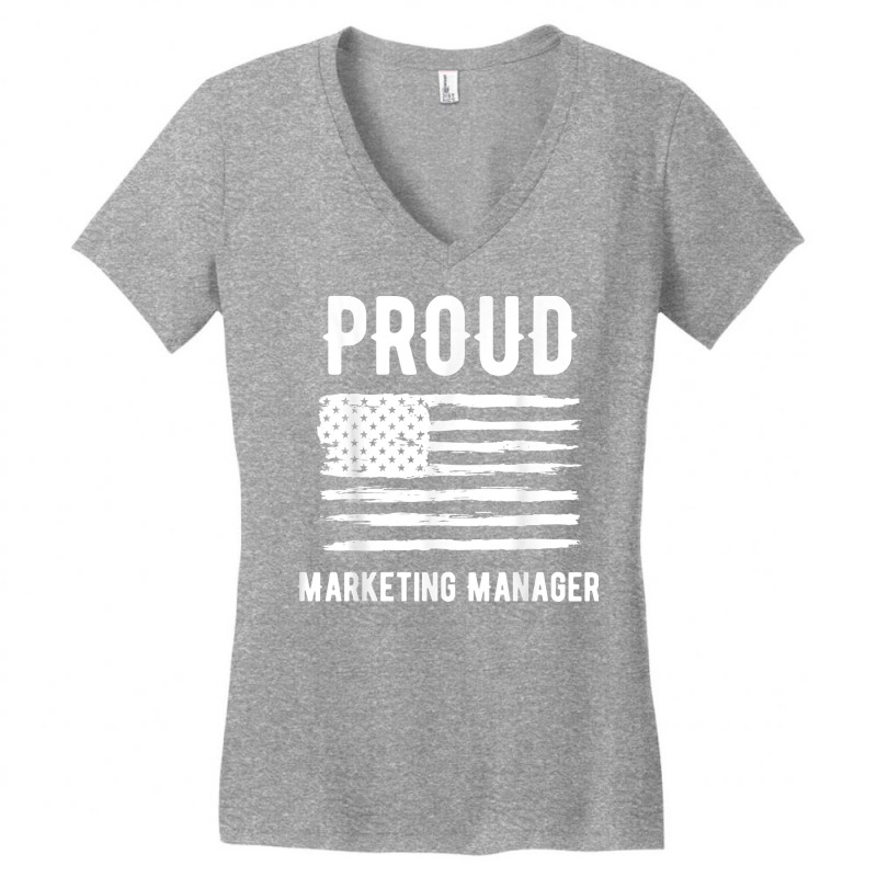 Proud Market Research Analyst Profession American Flag T Shirt Women's V-Neck T-Shirt by calvinittgos | Artistshot