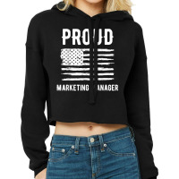 Proud Market Research Analyst Profession American Flag T Shirt Cropped Hoodie | Artistshot