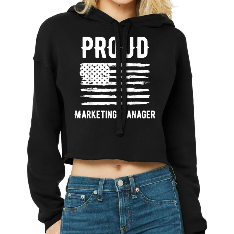 Proud Market Research Analyst Profession American Flag T Shirt Cropped Hoodie by calvinittgos | Artistshot