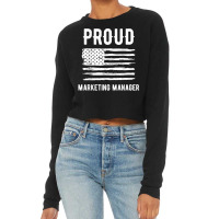 Proud Market Research Analyst Profession American Flag T Shirt Cropped Sweater | Artistshot