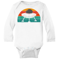 Retro Unidentified Flying Object Sci Fi Alien Ufo T Shirt Long Sleeve Baby Bodysuit | Artistshot