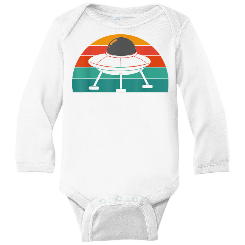 Retro Unidentified Flying Object Sci Fi Alien Ufo T Shirt Long Sleeve Baby Bodysuit | Artistshot