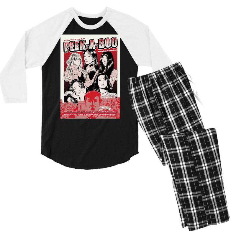 Red Velvet Peek A Boo Poster Anime Men's 3/4 Sleeve Pajama Set | Artistshot