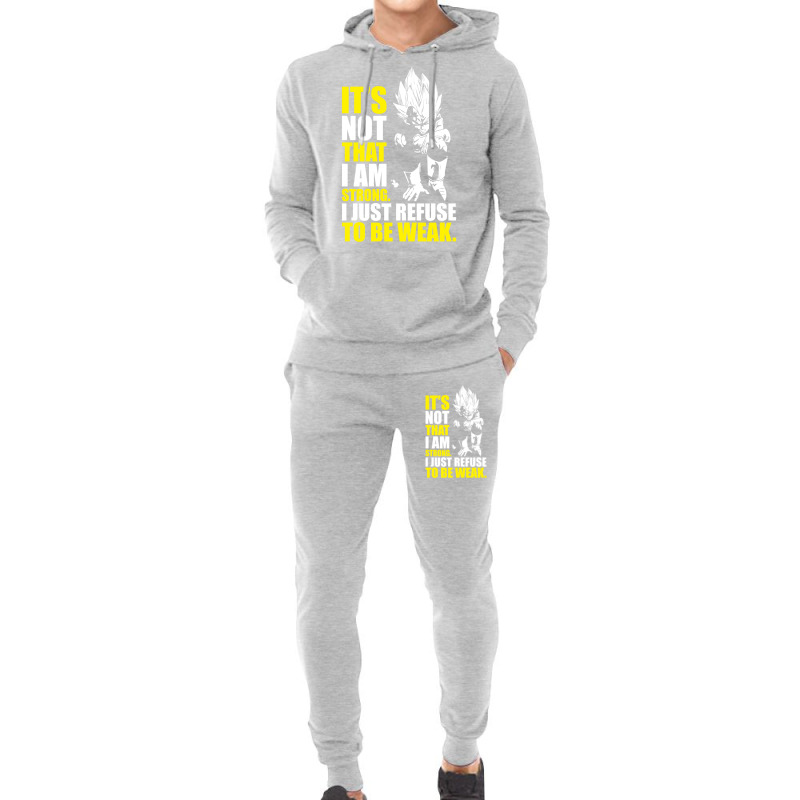 Refuse To Be Weak   Vegeta Motivational Hoodie & Jogger Set | Artistshot